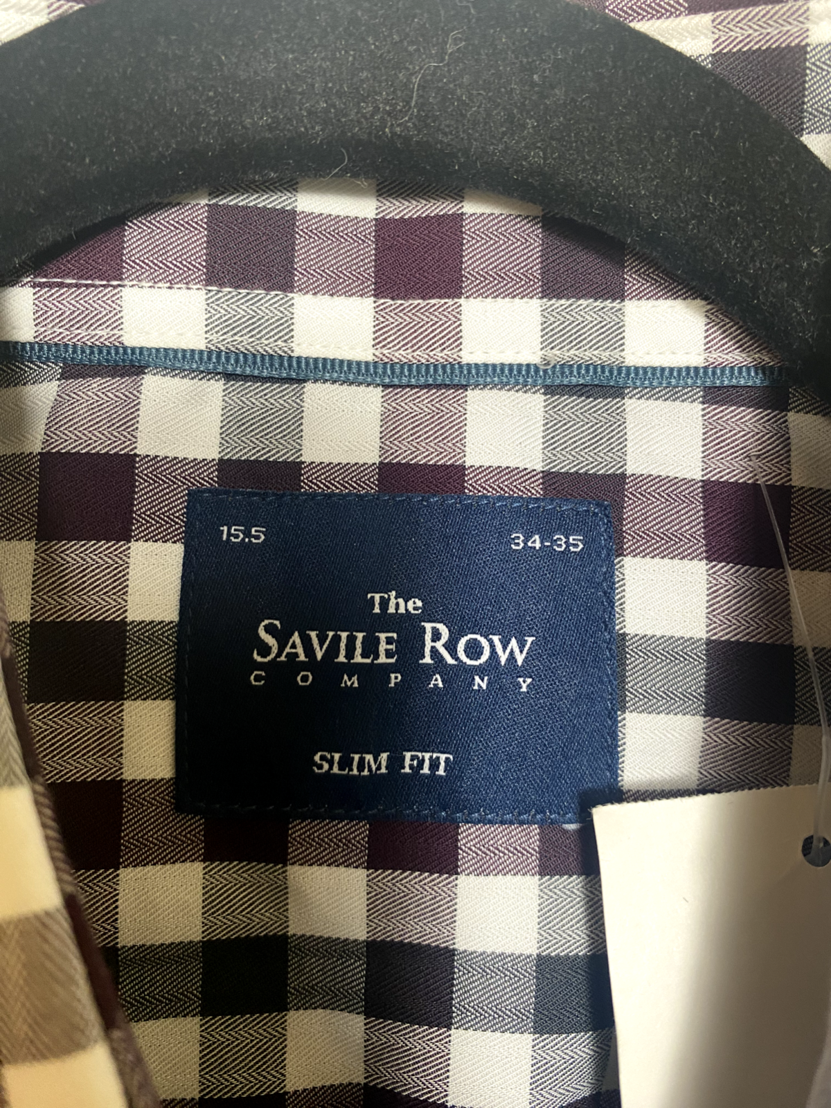 FILA Camicia da uomo Salvile Row slim fit 15 5 bottoni manica lunga con colletto a quadretti