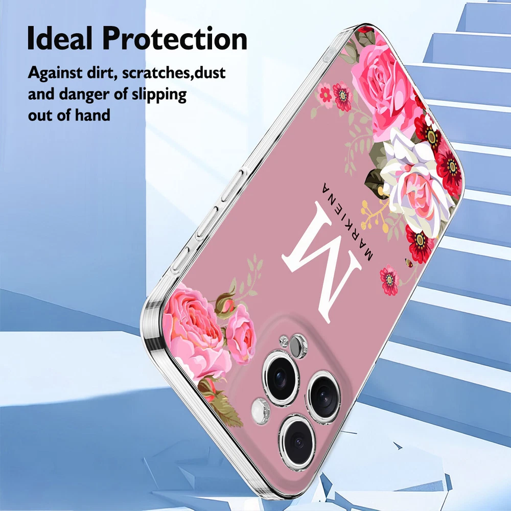 Floral TPU Phone Case for iPhone 15 16 Plus 14 13 12 11 XS Pro Max