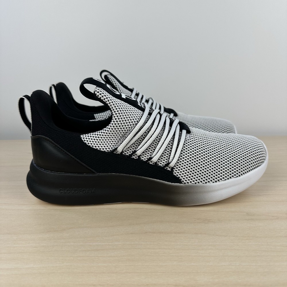 Size 10 - Men’s Adidas Lite Racer Adapt 7.0 Black & White Shoes IE6330 Running