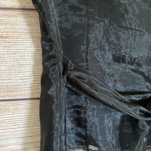 Liz Jordan Organza Blouse ~ Size L Women's ~ Wrap, Belt, Pleated Collar, Formal - Picture 8 of 13