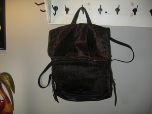 john varvatos leather backpack