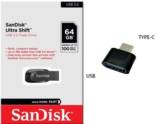 SanDisk Ultra Shift 32GB 64GB 128GB 256GB USB 3.0 Flash Drive Memory OTG AU - Imagen 12 de 20