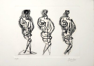 Raffaello Arcangelo Salimbeni 1985 Etching 50x35 cm
