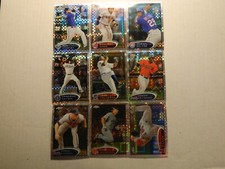2012 Topps Chrome X-Fractor Cards U Pick Finish Set