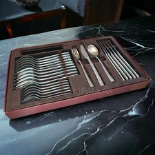 P&S 18/10 PRINZ EDELSTAHL BESTECK 24-TEILIG FÜR 6 PERSONEN 1970er JAHRE