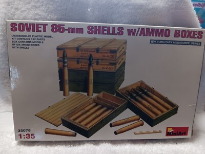 MiniArt 1/35:Soviet 85mm Shells w/Ammo Boxes #35079