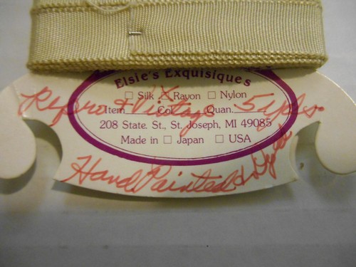 Jacquard Embroidered Floral Grosgrain Trim Ribbon French Pastels 5 Yds Hand Dyed - Picture 4 of 5