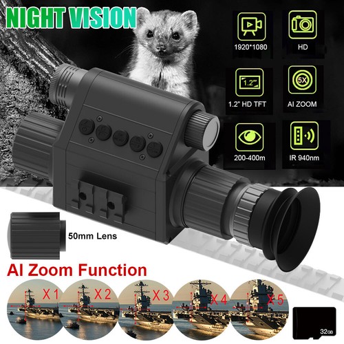 1080P Night Vision Video Camera Infrared Monocular Crosshair Hunting Rifle Scope - Picture 2 of 26