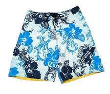 Corona Extra Mens Hawaiian Board Shorts/Swim Trunks W/Pocket Sz L 34 Tropical