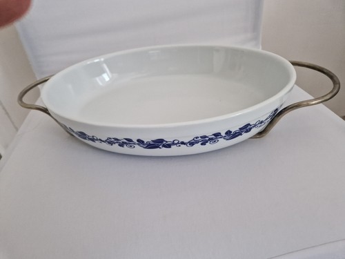 Pirofila Bluelle Kraft 1994 Porcellana e acciaio placcato argento - Foto 2 di 5