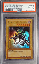 Red-Eyes B. Dragon PSA 8 1st Edition Yugioh LOB-056 Rotäugiger Schwarzer Drache