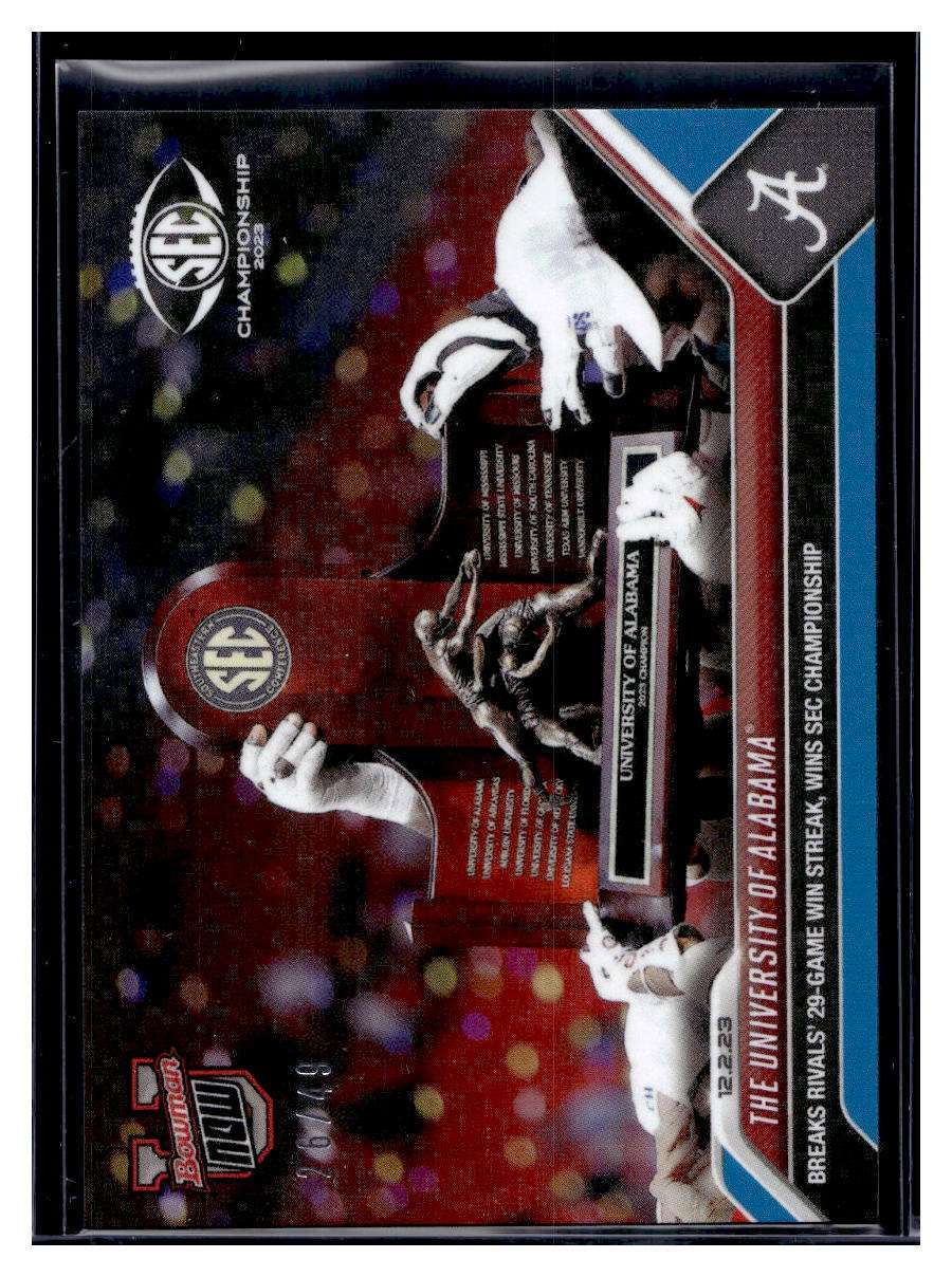 2023 Bowman U Topps Now #37 The University of Alabama Blue Parallel #d 26/49