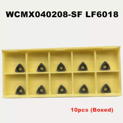 10pcs WCMX040208-SF LF6018 U-Drill Carbide Drilling Insert WC Style 21 - 24.5 mm