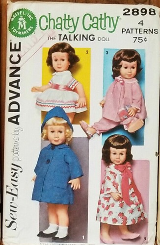 Advance Sewing Patterns Doll Clothes Many Sizes 8 1/2" to 23" 35 to Choose From - Picture 10 of 48