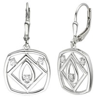 OhrhäNger Aus 925 Silber 6 Zirkonia Ohrringe Boutons Ohrschmuck Rhodiniert