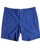 NWT Men's PGA Tour Golf Clubhouse Short Blue Striped Flat Front Shorts Size 40