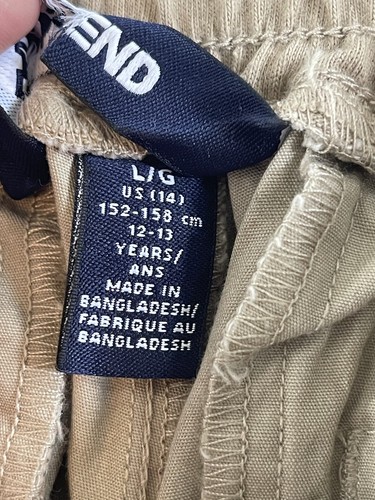 Lands' End Girls Large 14 (12-13 Yr) Khaki Pullon Shorts School Uniform #2849 - Picture 5 of 11
