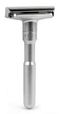 Adjustable Double Edge Safety Razor Best Quality Stainless Steel, Brushed Chrome