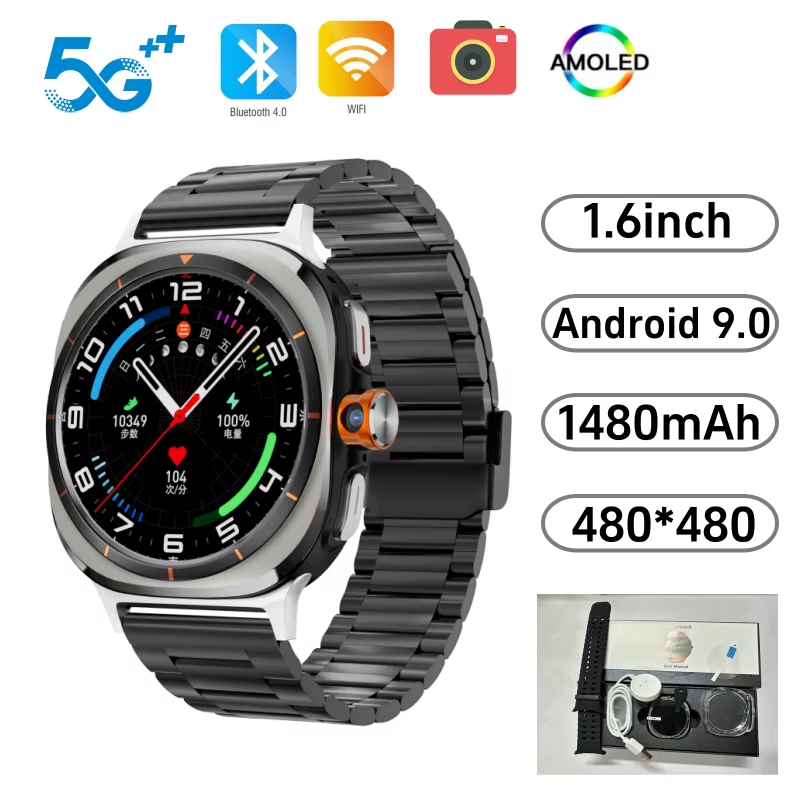 U8 Ultra Smart Watch Android OS 4G/5G Sim Card GPS WIFI Rotary