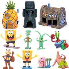11 Stück  Für Garnele Fisch Spongebob Aquarium Dekoration Harz Ornamente Ideal