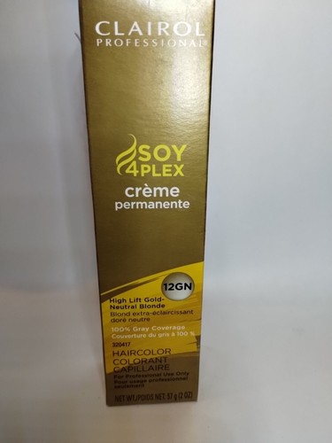 Clairol SOY4PLEX Permanent Hair Color Cream Creme 2 oz 12G High Lift Gold Blonde - Picture 14 of 18