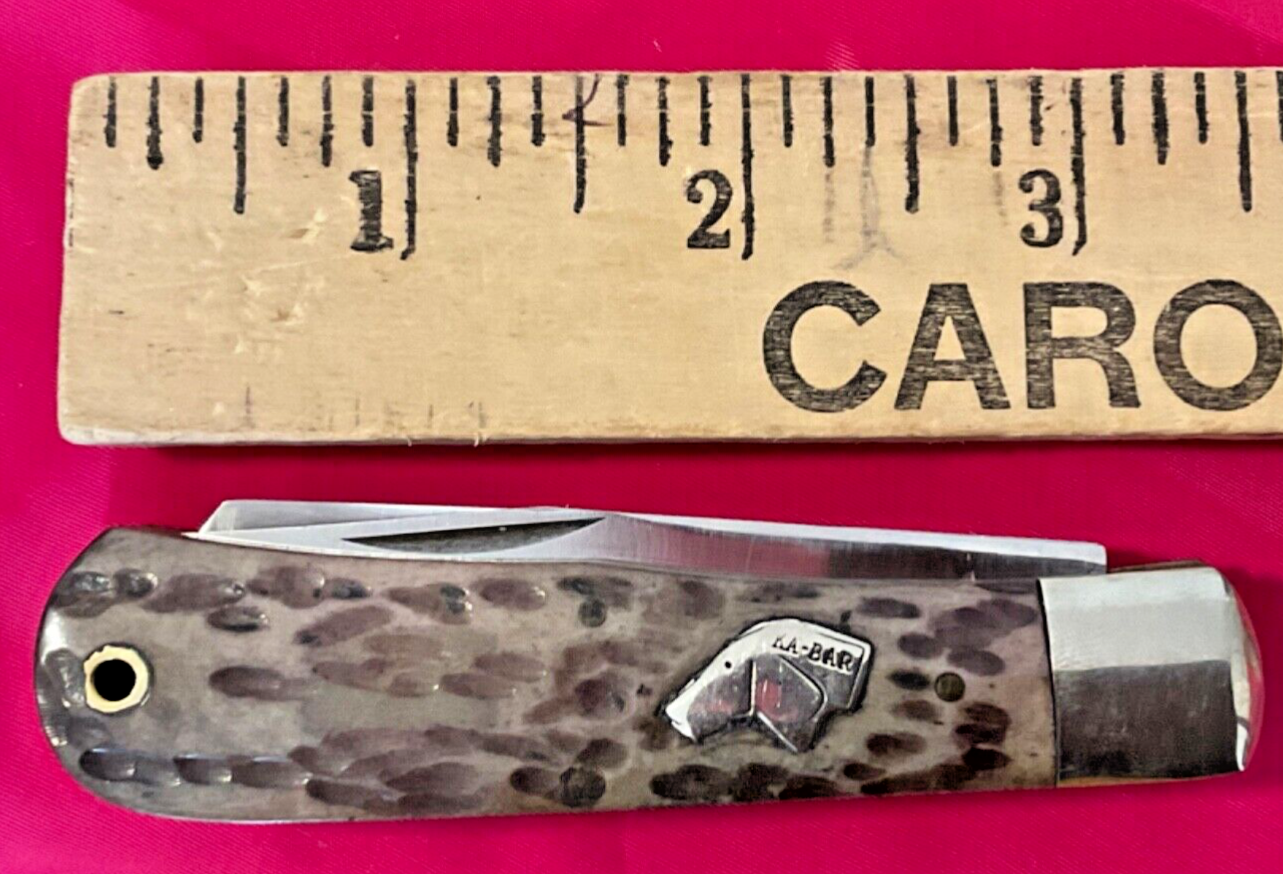 KABAR knife 2 blades with Dog Head and lanyard hole UNION CUTCO Nice