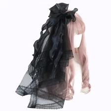 Kawaii Lolita Bow Veil Hair Clip Japanese Lace Bridal Style Organza Headpiece