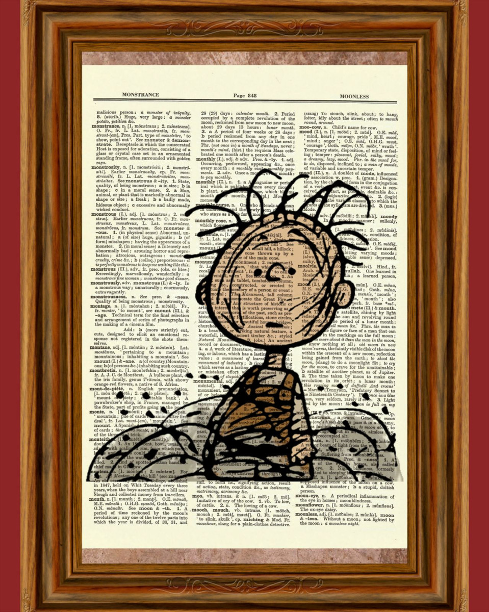 Pigpen Charlie Brown Dictionary Art Print Picture Poster Peanuts