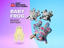 Baby Frog Sewing Pattern: Stuffed Toad Bean Bag Toy (PDF)