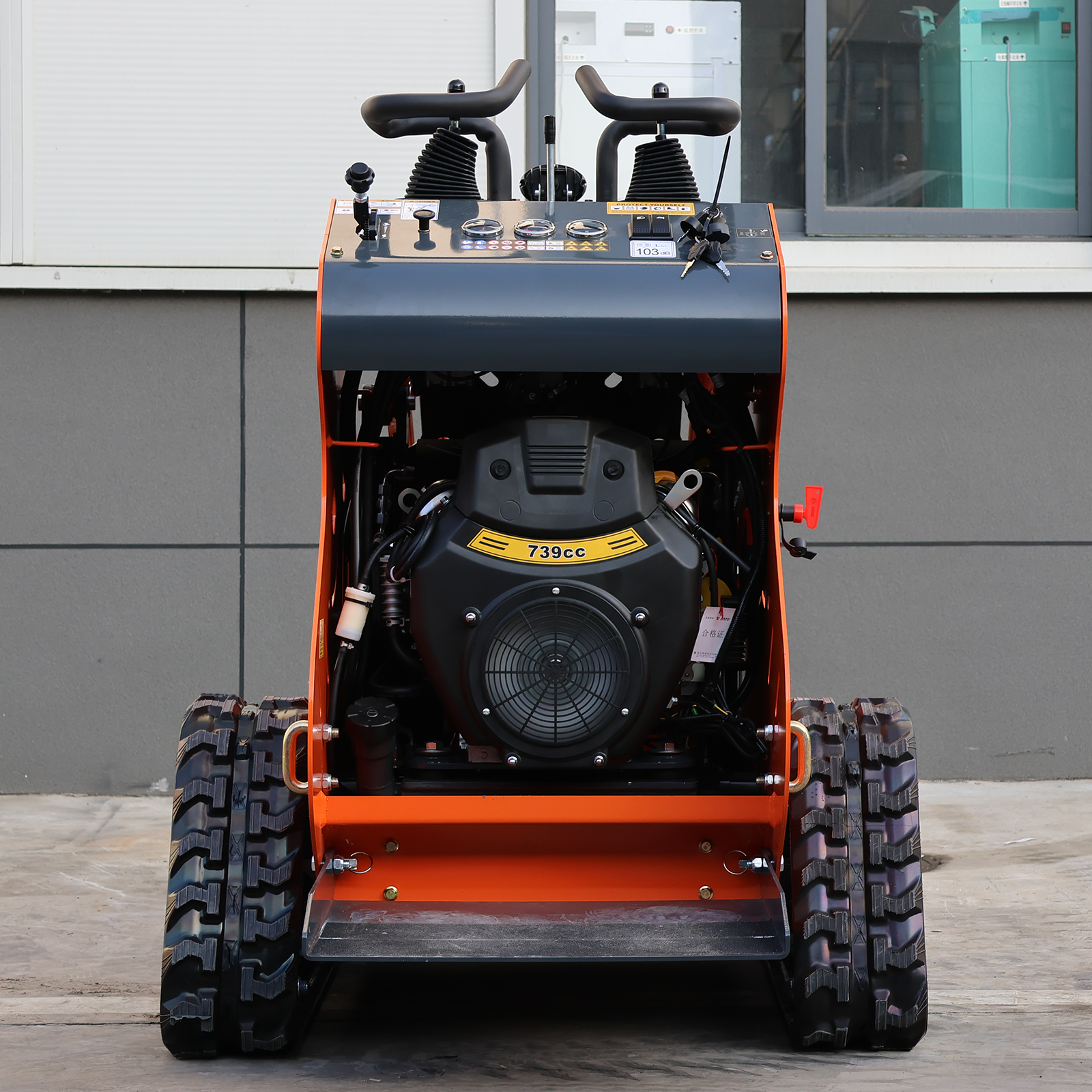 Standing Track Loader FREE SHIP 24HP Mini Skid Steer Loader Crawler Track Standing with 42 ...