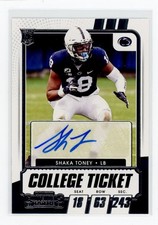 2021 Panini Contenders Draft Picks #182 Shaka Toney