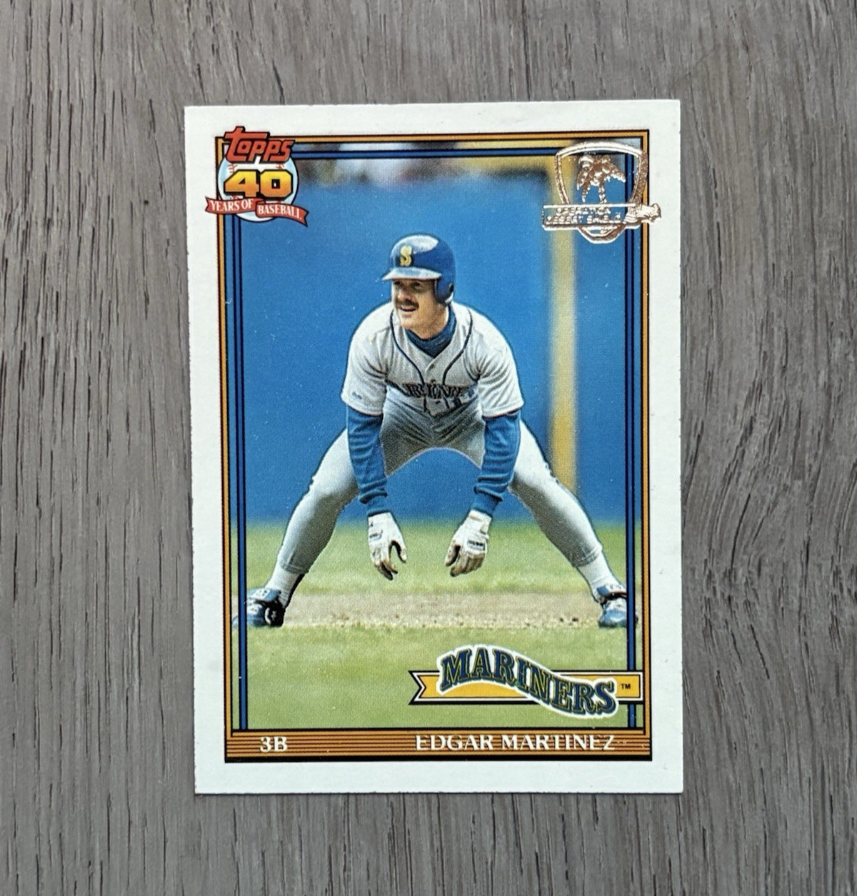1991 MLB Topps Desert Shield | Edgar Martinez | #607 | EDGE BLEMISH