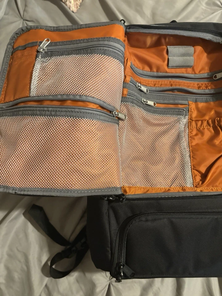 Mochila para portátil eBags profesional delgada - interior negro liso naranja Foto 4 de 4