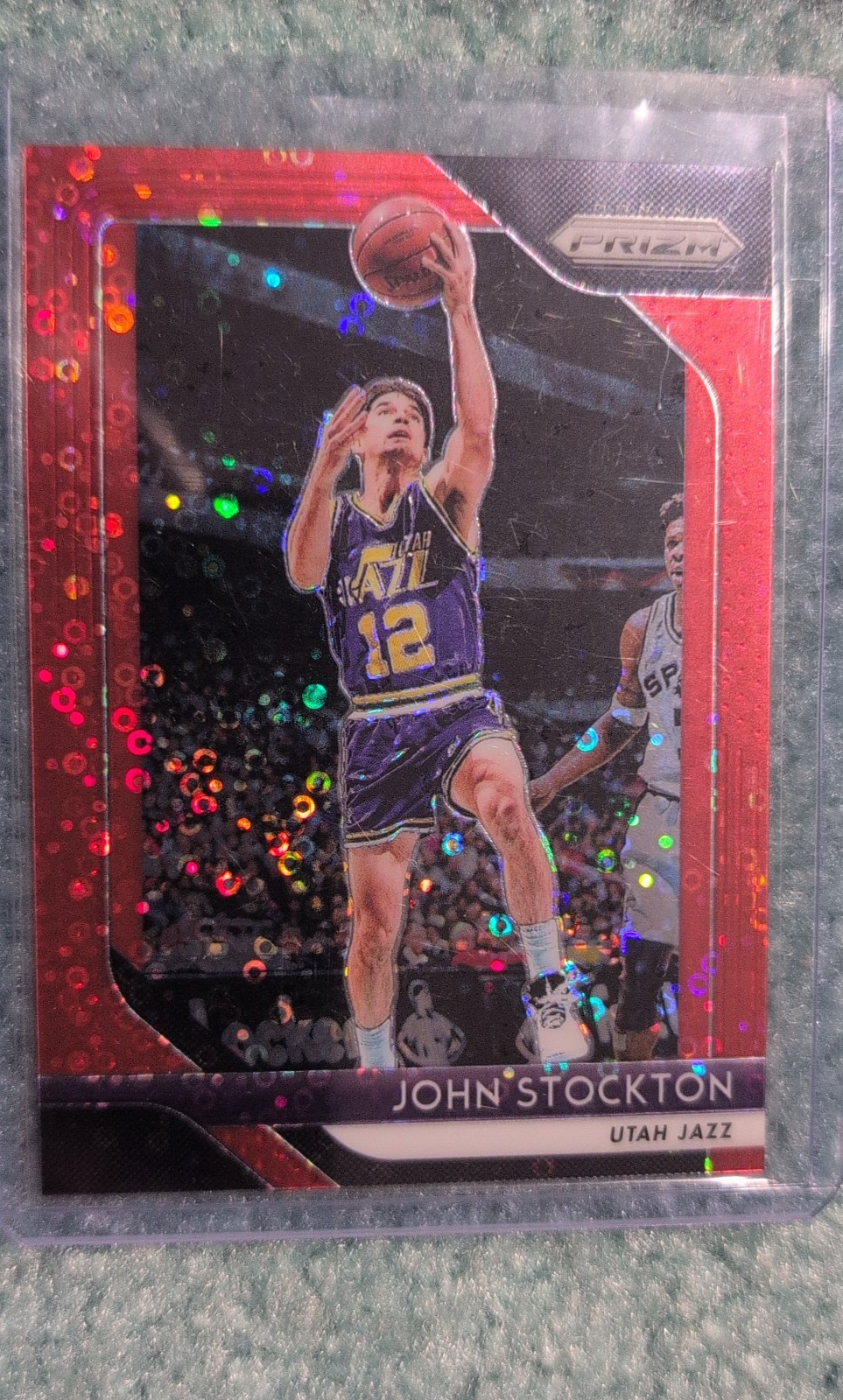 2018-19 Panini Prizm - John Stockton #185 Red Fast Break Prizm /125