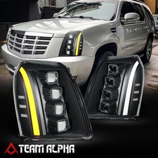 Fits 2007-2014 Cadillac Escalade Esvext Blackclear Led Projector Headlights Fits 2007-2014 Cadillac Escalade Esvext Blackclear Led Projector Headlights