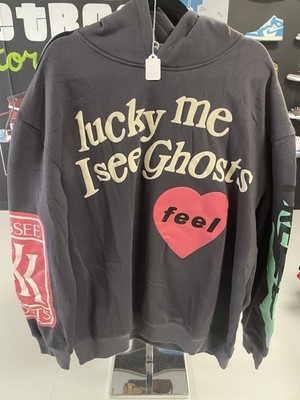 Lucky Me I See Ghost Camp Flog Gnaw Sweatshirt Hoodie Kanye West Men Size XL