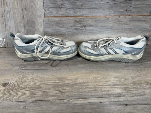 Sneakers da passeggio Skechers Shape Ups donna taglia 10 11814 bianche scarpe stringate a rete - Foto 5 di 8