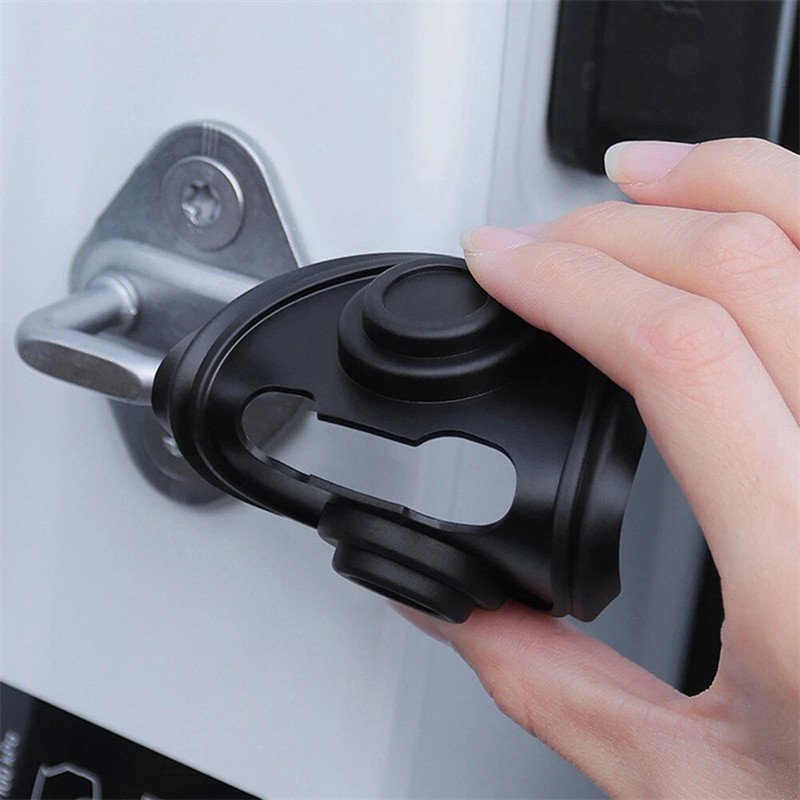 4pcs Silicone Car Auto Door Lock Cover Door Latch Protection Black ...