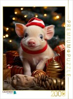 Calvendo Puzzle Weihnachtsschweinchen | 2000 Teile Lege-GrößE 90 × 67 Cm Foto-Pu
