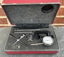 Starrett 196A1Z Dial Test Indicator Kit Universal Back Plunger w/ Case Nice Cond