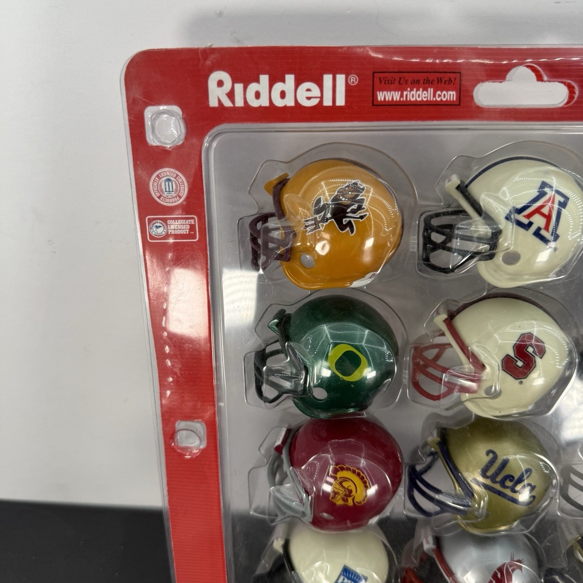 PAC 10 Riddell Pocket Pro Football Helmet Conference Set of 12