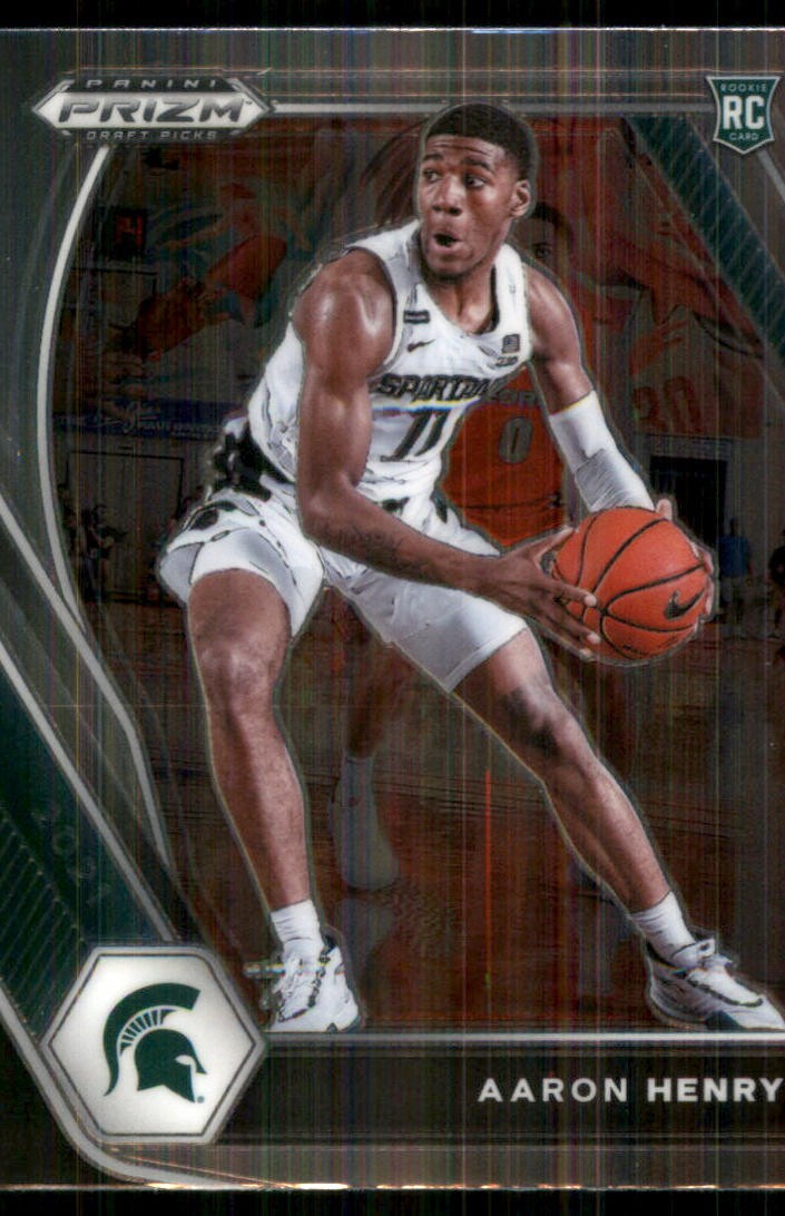 2021 Panini Prizm Draft Picks #48 Aaron Henry Michigan State Spartans 58860