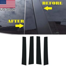 4pcs Glossy Black Pillar Posts Window Covers Trim For 2012-2015 Kia Rio 4-door 4pcs Glossy Black Pillar Posts Window Covers Trim For 2012-2015 Kia Rio 4-door