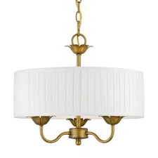 Livex Lighting 41773 Edinburgh 3 Light 16"W Taper Candle Pendant - Gold