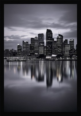 Moderner Hafen von Sydney gerahmtes Wandbild Poster Leinwanddruck Bild
