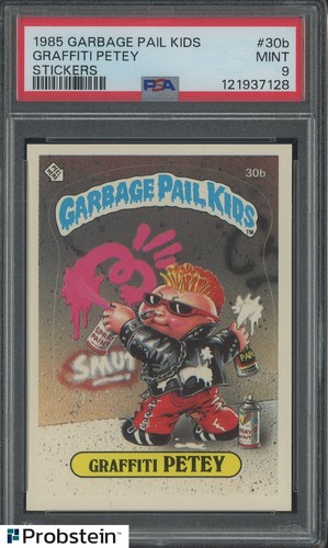 1985 Topps Garbage Pail Kids GPK Stickers #30b Graffiti Petey PSA 9 MINT