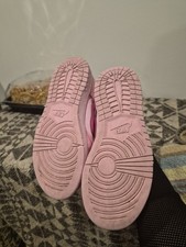 Nike Pink Logo Low Top Lace Up Girls Athletic Sneakers