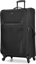 U.S. Traveler Aviron Bay Expandable Softside Luggage Spinner Wheels 31" - BLACK