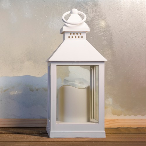 2x Flammenspiel-Laterne mit LED Kerze Deko Hänge-Lampe Garten Leuchte Windlicht - Bild 10 von 10