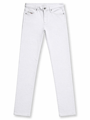 DIESEL Skinzee Damen Jeans W24 L32 Weiß Super Slim Skinny Regular Waist
